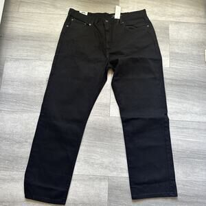 George Jeans Mens 40x32 Black Denim Straight Leg 100% Cotton Classic NWT